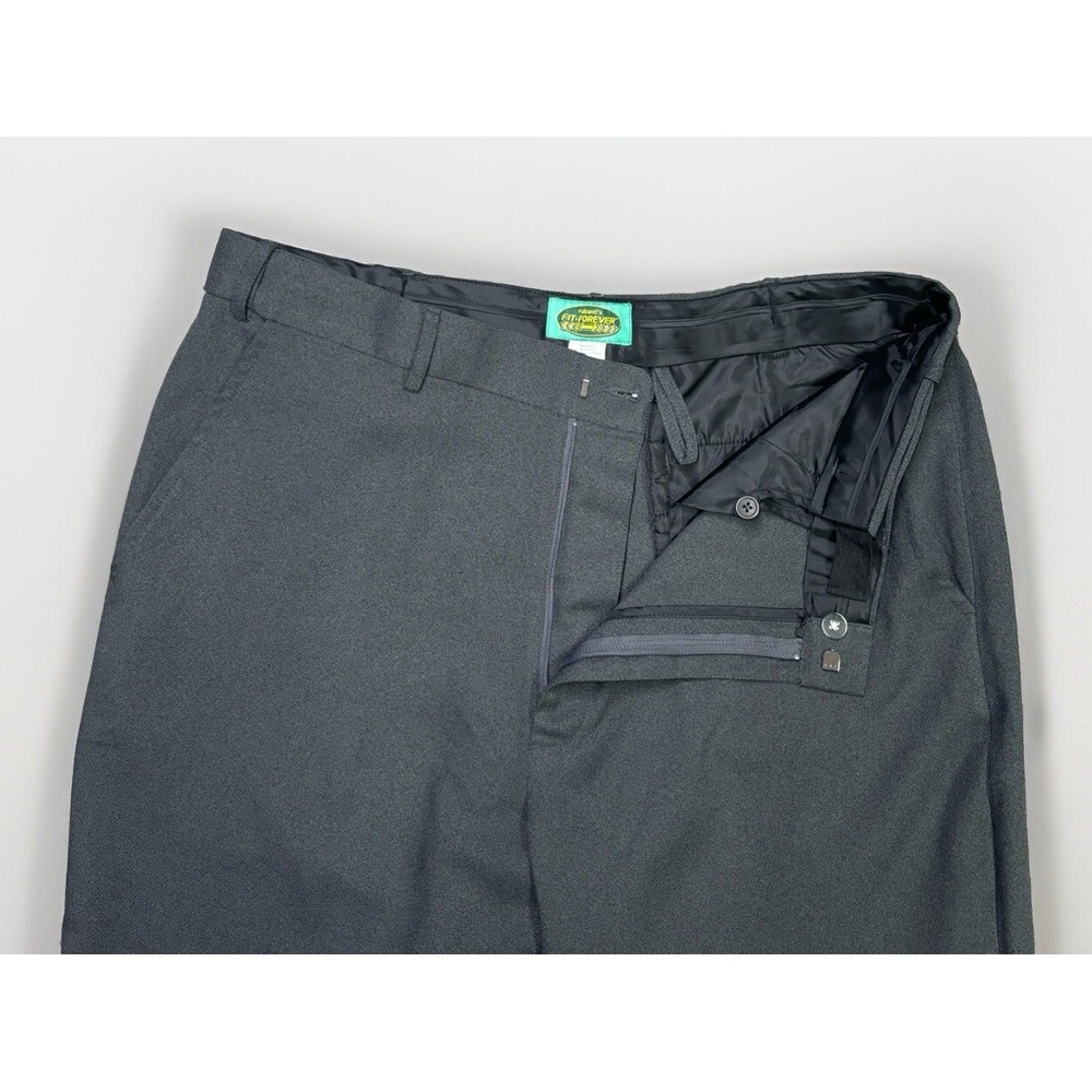 Haband's Fit Forever Pants 100% Polyester GRAY Men's Sz 38 L‎ 38x32 Vintage